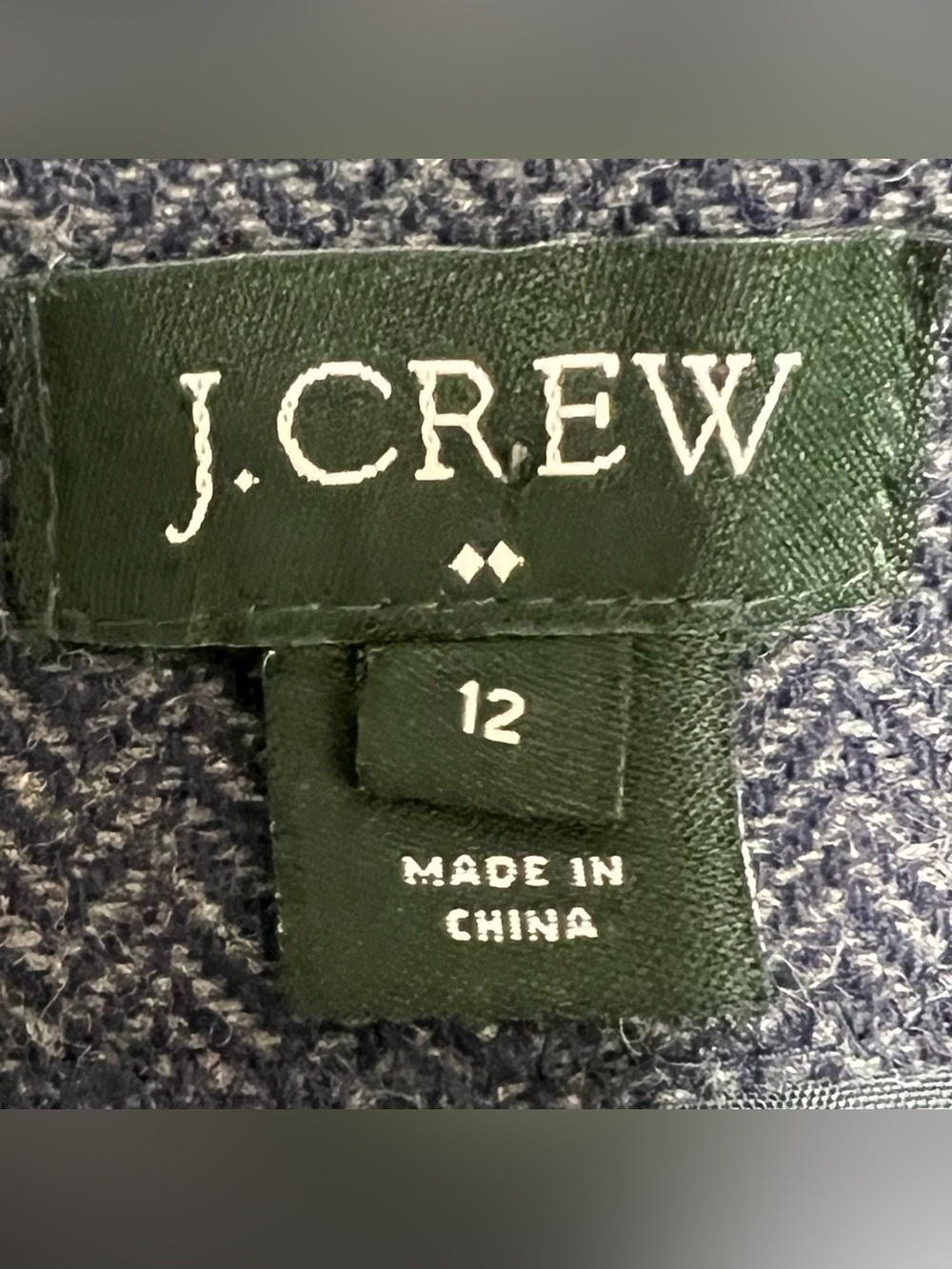 J.Crew Navy Herringbone Wool Blend Blazer Size 12 Preppy - Picture 7 of 16